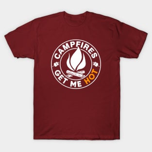 Campfires Get Me Hot, Funny Fall Graphic T-Shirt